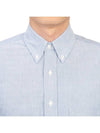 Oxford Grosgrain Placket Cotton Long Sleeve Shirt Light Blue - THOM BROWNE - BALAAN 8