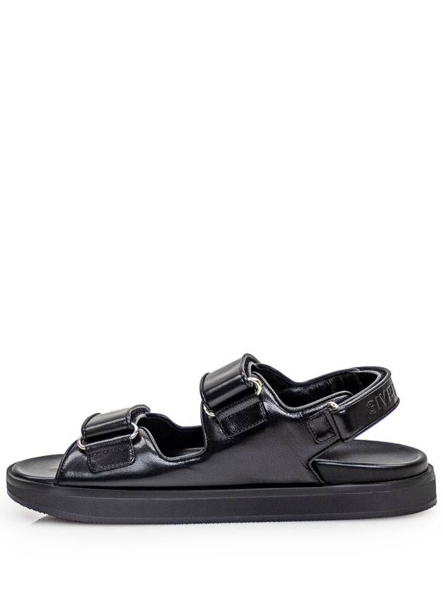 4G Strap Leather Flat Sandals Black - GIVENCHY - BALAAN 5