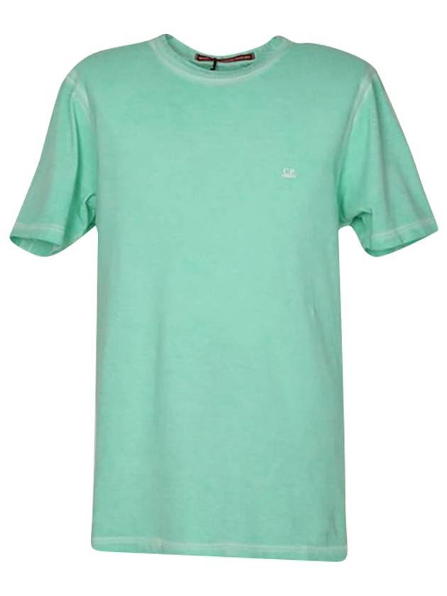 Piece Dyed Short Sleeve T-Shirt Green - CP COMPANY - BALAAN.