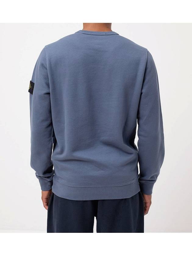 Compass Patch Cotton Sweatshirt Light Blue - STONE ISLAND - BALAAN 4