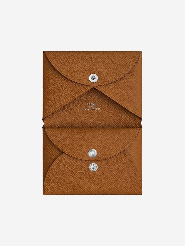 Calvi Duo Card Wallet Brown - HERMES - BALAAN 2