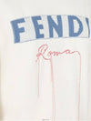 Logo Cashmere Blend Knit Top White - FENDI - BALAAN 3