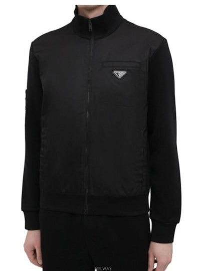 Sweatshirt With Re-Nylon Details Black - PRADA - BALAAN 2