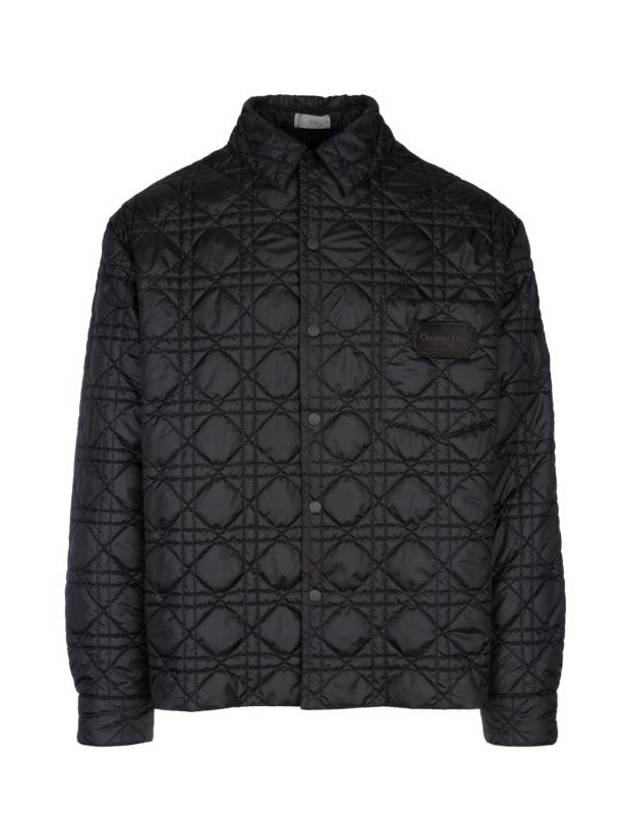 Cannage Overshirt Technical Fabric Black - DIOR - BALAAN 1