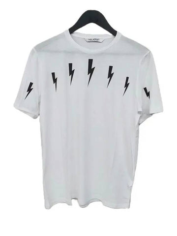 Thunder Short Sleeve T-Shirt White - NEIL BARRETT - BALAAN 1