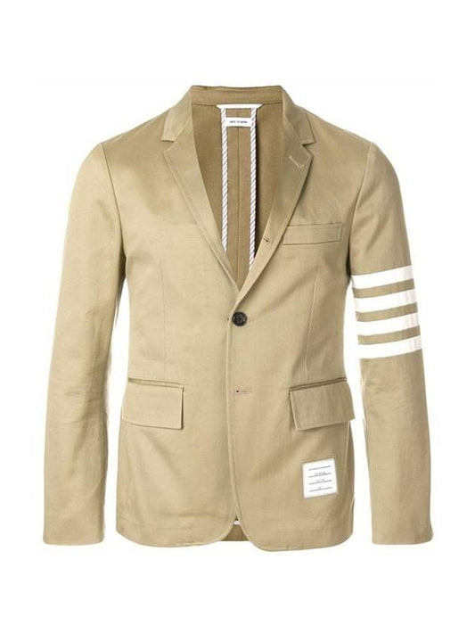 4 Bar Armband Cotton Blazer Jacket Camel - THOM BROWNE - BALAAN 1