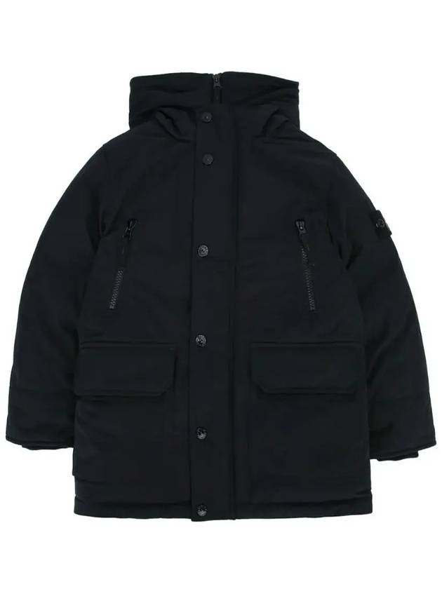 Kids Compass Badge Hooded Padding Black - STONE ISLAND - BALAAN 2