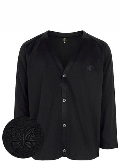 V-Neck Bright Jersey Cardigan Black - NEEDLES - BALAAN 2