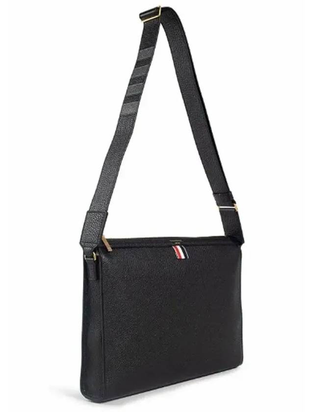 4-Bar Leather Shoulder Bag Black - THOM BROWNE - BALAAN 3