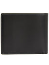 Logo Smooth Leather Half Wallet Black - SAINT LAURENT - BALAAN 3