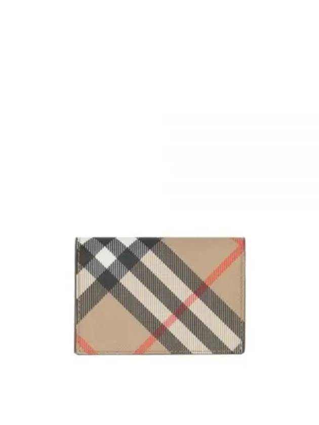 Check Folding Card Wallet Beige - BURBERRY - BALAAN 2