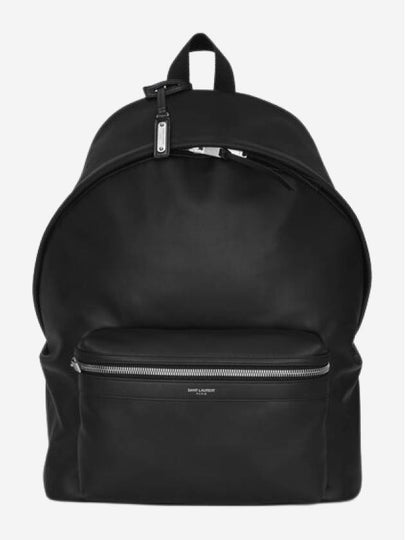 City Matte Leather Backpack Black - SAINT LAURENT - BALAAN 2