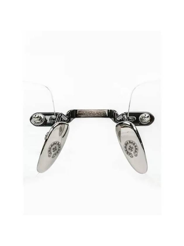 Chrome Hearts DEEP 2 Rimless Glasses II ANTIQUE SILVER WHITE EBONY - CHROME HEARTS - BALAAN 4