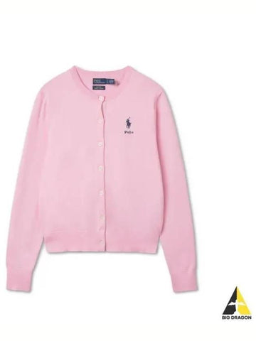 W New Pink Capsule Cotton Blend Cardigan - POLO RALPH LAUREN - BALAAN 1