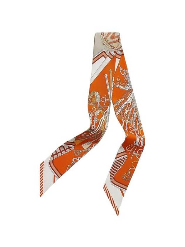 Bouquets Sellier Twilly Silk Scarf Orange - HERMES - BALAAN 2