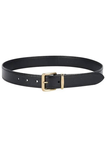 Smooth Grain Leather Belt Black - MIU MIU - BALAAN 1