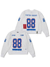 88 Football Oversized Crew Neck Sweatshirt White - STIGMA - BALAAN 2