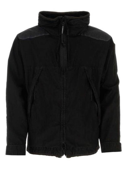 50 Fili Gum Mixed Goggle Hooded Jacket Black - CP COMPANY - BALAAN 2