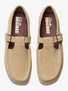 Wallabee T-Bar Maple Suede Loafers Beige - CLARKS - BALAAN 4