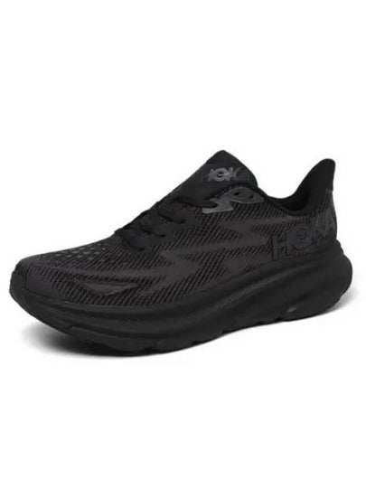 Clifton 9 Wide Low Top Sneakers Black - HOKA ONE ONE - BALAAN 2