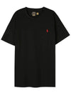 Men's Embroidered Pony Short Sleeve T-Shirt Black - POLO RALPH LAUREN - BALAAN 4