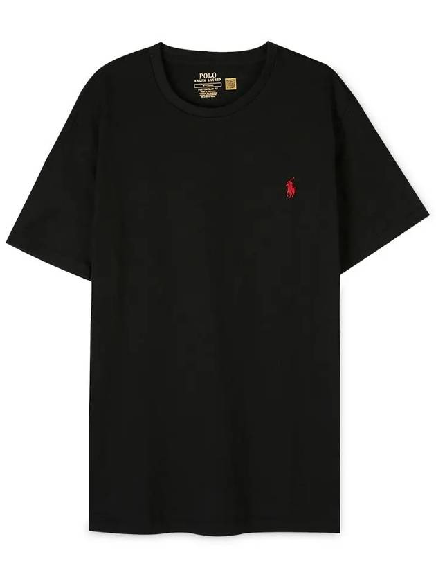 Men's Embroidered Pony Short Sleeve T-Shirt Black - POLO RALPH LAUREN - BALAAN 4