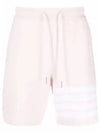 Diagonal Drawstring Bermuda Shorts Pink - THOM BROWNE - BALAAN 2