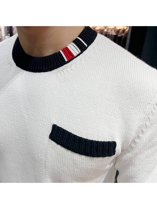 RWB Striped Cotton Knit Top White - THOM BROWNE - BALAAN 7