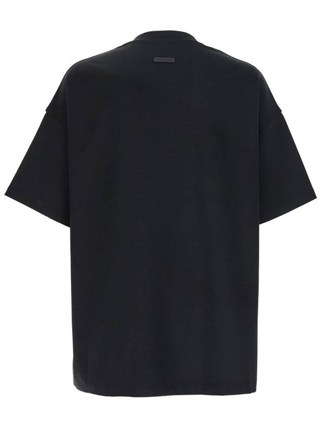 Black T-Shirt With Patch Logo On The Back In Cotton Man - FEAR OF GOD - BALAAN 2