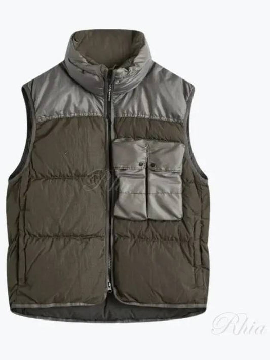 Eco Chrome-R Mixed Down Vest Green - CP COMPANY - BALAAN 2