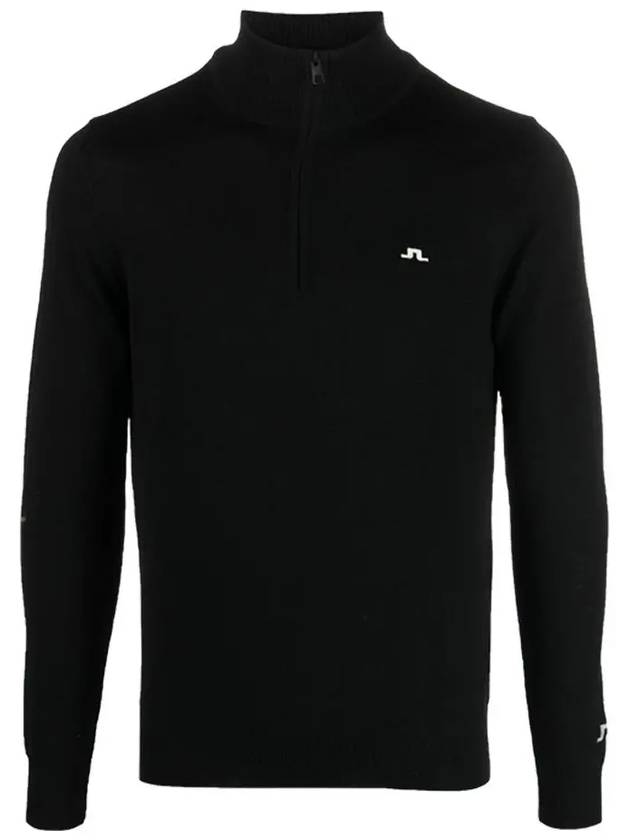 Kian Half Zip-Up Knit Top Black - J.LINDEBERG - BALAAN 3