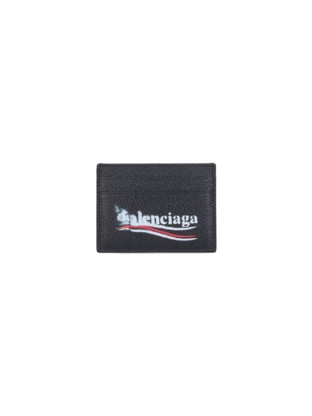 Logo Printing Leather Card Wallet Black - BALENCIAGA - BALAAN 2