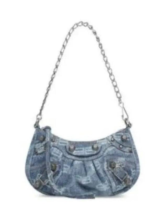 BB Monogram Denim Chain Mini Bag Blue - BALENCIAGA - BALAAN 2