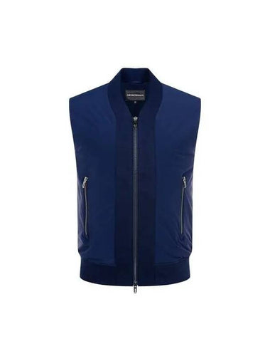 Men s logo patch color combination padded vest navy 271278 - EMPORIO ARMANI - BALAAN 1