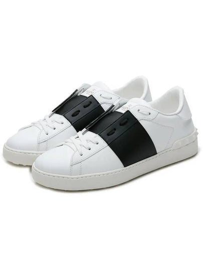 Open Low Top Sneakers White Black - VALENTINO - BALAAN 2