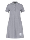 Women's Logo Patch Tennis Flare Short Dress Grey - THOM BROWNE - BALAAN 2