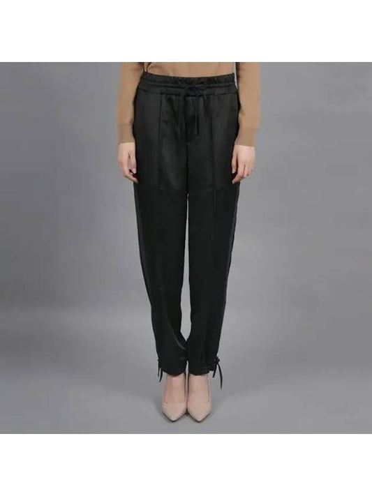 Drawstring Waistband Tapered Track Pants Black - JIL SANDER - BALAAN 2