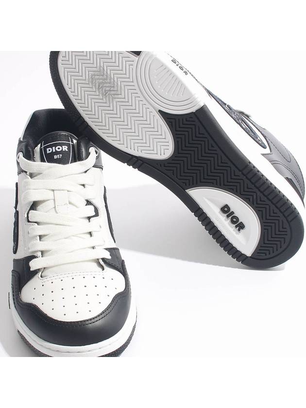 B57 High Top Sneakers Black White - DIOR - BALAAN 6