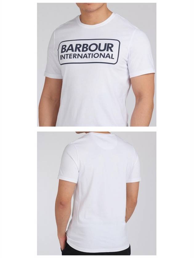 MTS0369WH11 Essential Large Logo Printing Short Sleeve T-Shirt White Men's T-Shirt TR - BARBOUR - BALAAN 5