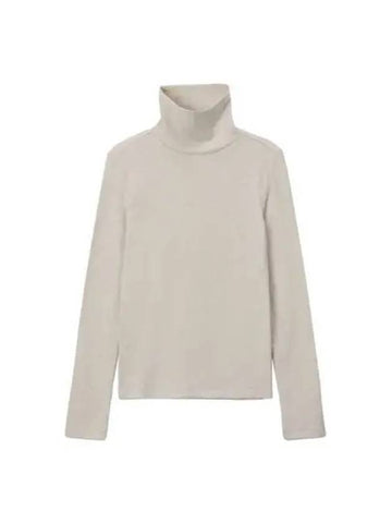 cream slim fit turtleneck top - BENSIMON - BALAAN 1