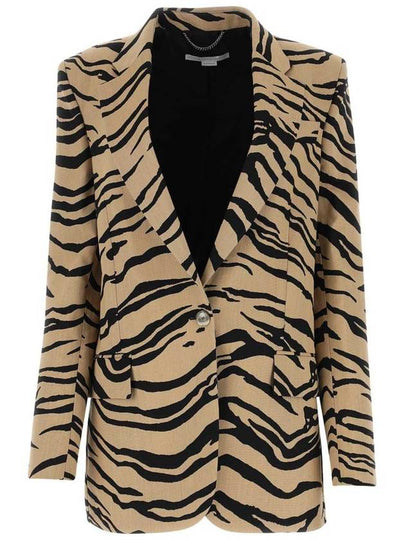 Women's Tiger Jacquard Jacket Brown - STELLA MCCARTNEY - BALAAN 2