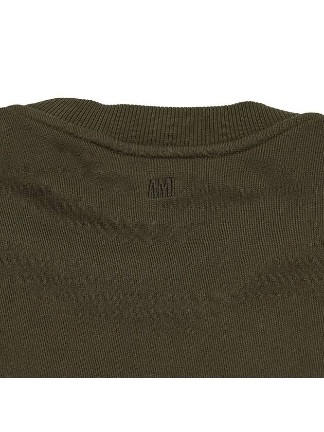 De Coeur Embossed Logo Crewneck Sweatshirt Brown - AMI - BALAAN 7