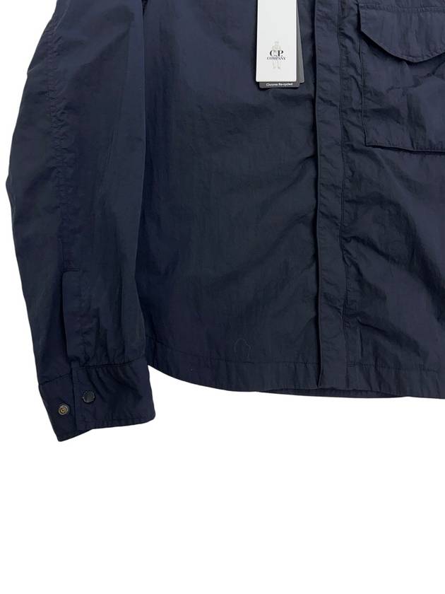 Men's Chrome R Over Shirt Zip Up Jacket Navy - CP COMPANY - BALAAN 4