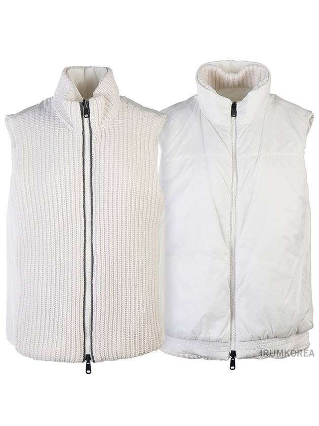 WoMen's Reversible High Neck Zip-Up Vest White - BRUNELLO CUCINELLI - BALAAN 2