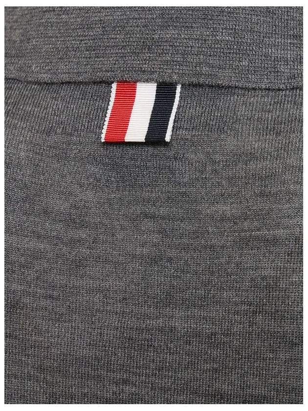 Women's Diagonal Striped Relaxed Fit Wool Polo Shirt Grey - THOM BROWNE - BALAAN 5