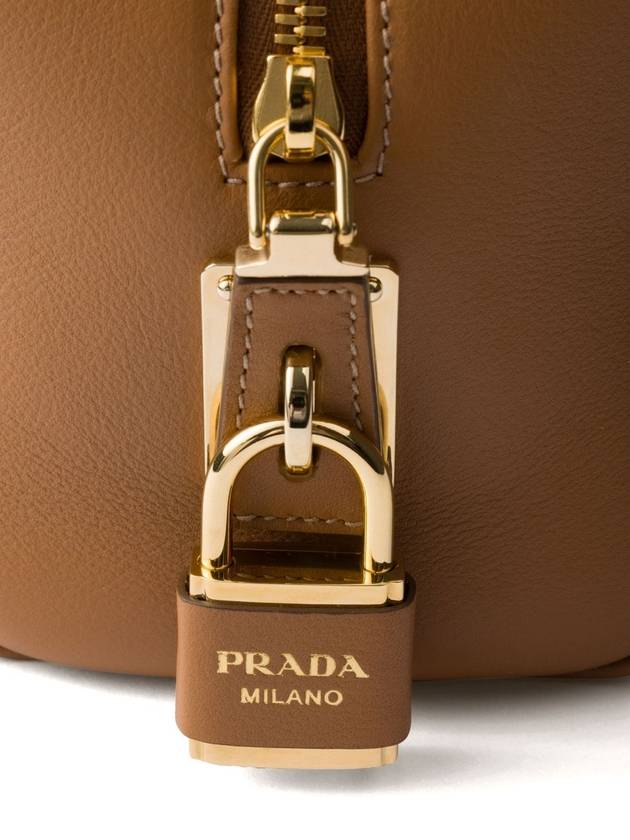 Padlock Medium Leather Shoulder Bag Brown - PRADA - BALAAN 5