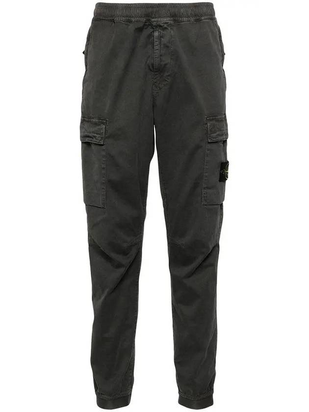 Stretch Cotton Cargo Straight Pants Grey - STONE ISLAND - BALAAN 5