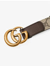 Double G Buckle Leather Belt Brown - GUCCI - BALAAN 4