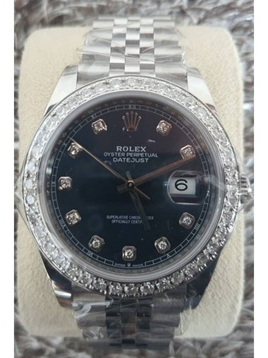 Rolex Datejust Steel Blue Plate 10P Diamond Bezel 20 Years - ROLEX - BALAAN 1