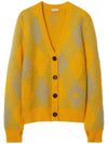 Argyle Wool Cardigan Yellow - BURBERRY - BALAAN 2